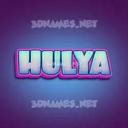 hulya in Phat Purple style - 3D name wallpaper