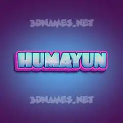 humayun in Phat Purple style - 3D name wallpaper