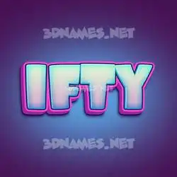 ifty in Phat Purple style - 3D name wallpaper