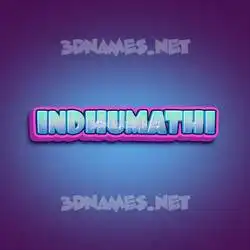 indhumathi in Phat Purple style - 3D name wallpaper