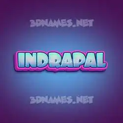 indrapal in Phat Purple style - 3D name wallpaper