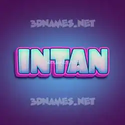 intan in Phat Purple style - 3D name wallpaper