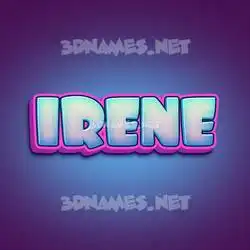 irene in Phat Purple style - 3D name wallpaper