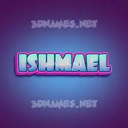 ishmael in Phat Purple style - 3D name wallpaper