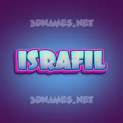 israfil in Phat Purple style - 3D name wallpaper