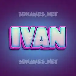 ivan in Phat Purple style - 3D name wallpaper
