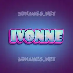 ivonne in Phat Purple style - 3D name wallpaper