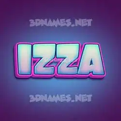 izza in Phat Purple style - 3D name wallpaper