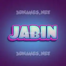 jabin in Phat Purple style - 3D name wallpaper