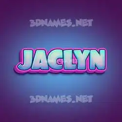 jaclyn in Phat Purple style - 3D name wallpaper