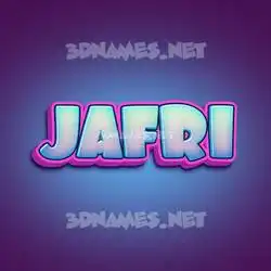 jafri in Phat Purple style - 3D name wallpaper