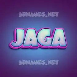 jaga in Phat Purple style - 3D name wallpaper