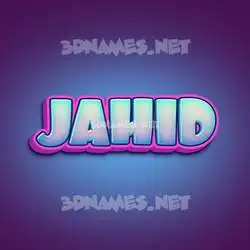 jahid in Phat Purple style - 3D name wallpaper