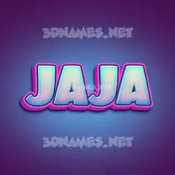 jaja in Phat Purple style - 3D name wallpaper