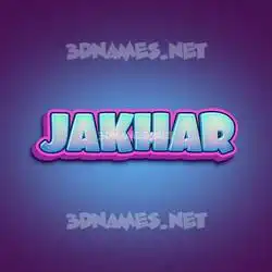 jakhar in Phat Purple style - 3D name wallpaper