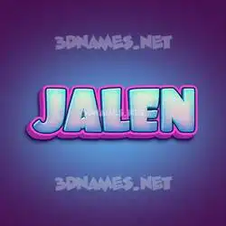 jalen in Phat Purple style - 3D name wallpaper