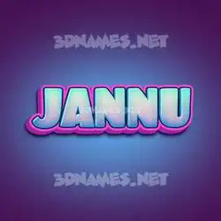 jannu in Phat Purple style - 3D name wallpaper