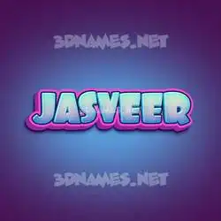 jasveer in Phat Purple style - 3D name wallpaper