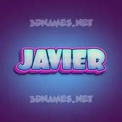 javier in Phat Purple style - 3D name wallpaper