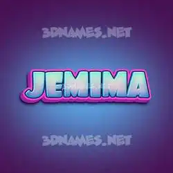 jemima in Phat Purple style - 3D name wallpaper