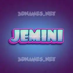 jemini in Phat Purple style - 3D name wallpaper