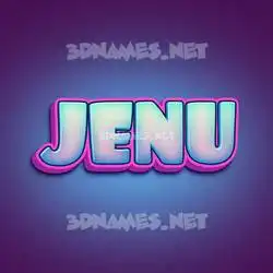 jenu in Phat Purple style - 3D name wallpaper