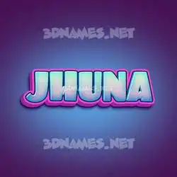 jhuna in Phat Purple style - 3D name wallpaper