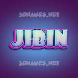 jibin in Phat Purple style - 3D name wallpaper
