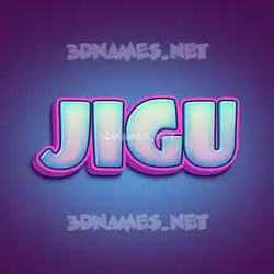 jigu in Phat Purple style - 3D name wallpaper