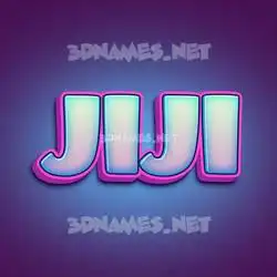 jiji in Phat Purple style - 3D name wallpaper