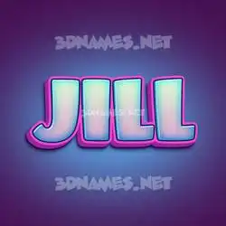 jill in Phat Purple style - 3D name wallpaper