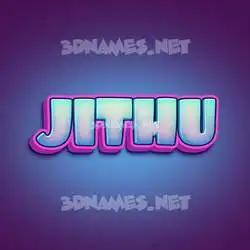 jithu in Phat Purple style - 3D name wallpaper