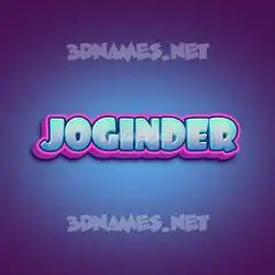 joginder in Phat Purple style - 3D name wallpaper