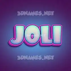 joli in Phat Purple style - 3D name wallpaper