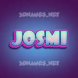josmi in Phat Purple style - 3D name wallpaper