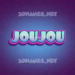 joujou in Phat Purple style - 3D name wallpaper
