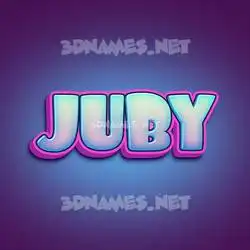juby in Phat Purple style - 3D name wallpaper