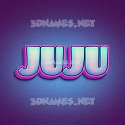 juju in Phat Purple style - 3D name wallpaper