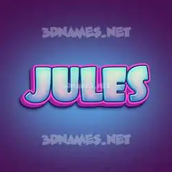 jules in Phat Purple style - 3D name wallpaper
