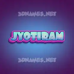 jyotiram in Phat Purple style - 3D name wallpaper