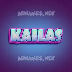 kailas in Phat Purple style - 3D name wallpaper
