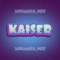 kaiser in Phat Purple style - 3D name wallpaper