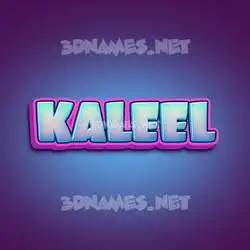 kaleel in Phat Purple style - 3D name wallpaper