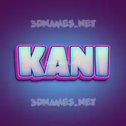kani in Phat Purple style - 3D name wallpaper