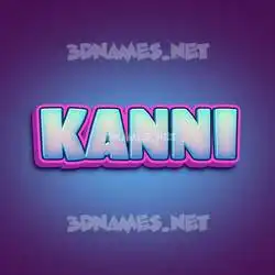 kanni in Phat Purple style - 3D name wallpaper