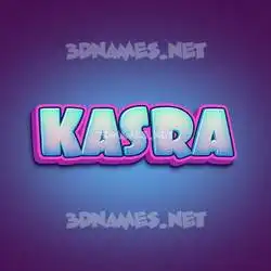 kasra in Phat Purple style - 3D name wallpaper