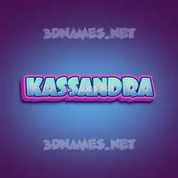 kassandra in Phat Purple style - 3D name wallpaper