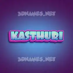 kasthuri in Phat Purple style - 3D name wallpaper
