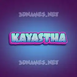 kayastha in Phat Purple style - 3D name wallpaper