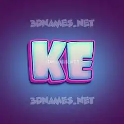 ke in Phat Purple style - 3D name wallpaper